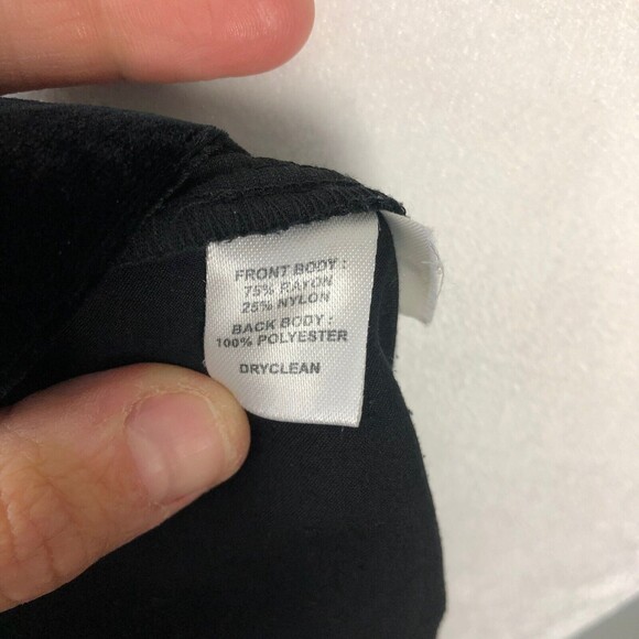 Ann Taylor Loft Womens Black Velour Blouse Short Sleeve Sz Small Holiday Party - Picture 7 of 7